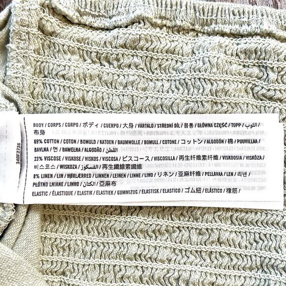 Y2K Hollister Linen Blend Crop top mint green & Pink stretch set size XL Lot - Picture 6 of 8